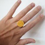 Yellow Paper Adjustable Ring