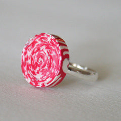 Pink Paper Adjustable Ring