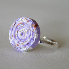 Purple Paper Adjustable Ring