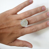 Gold and Silver Paper Adjustable Ring