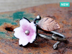Enamel Sakura Ring