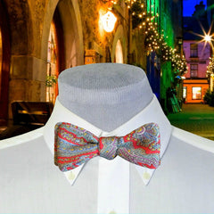 Bright Silk Paisley Bow Tie