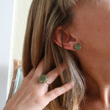 Black Paper Stud Earrings