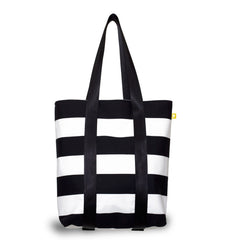 Black Stripes Tall Beach Tote Bag