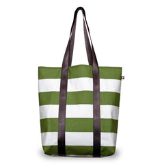 Green Stripes Tall Beach Tote Bag