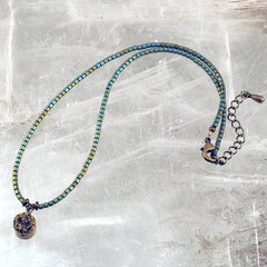 Gold/Green Titanium Necklace
