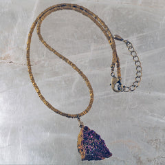 Gold/Violet Titanium Necklace