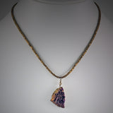 Gold/Violet Titanium Necklace