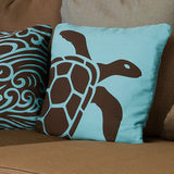 Sea Turtle Ocean Eco Art Throw Pillows