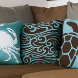 Wave Eco Art Throw Pillows