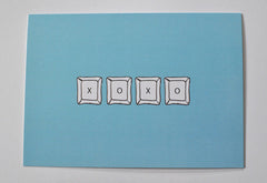 Hugs And Kisses Handmade Greeting Card
